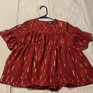 Girls Size 10 Blouse/Dress Shirt with matching Tank Top, NWT